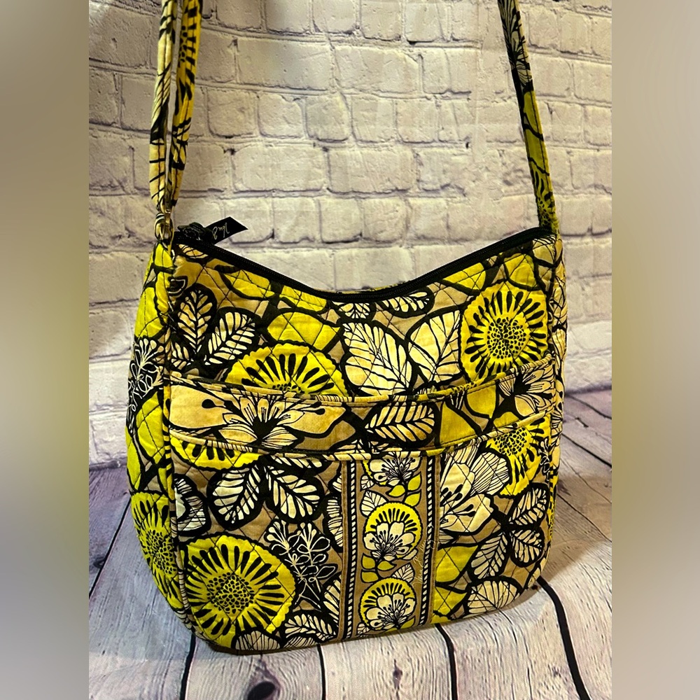 VERA BRADLEY Citron cross body shoulder bag with adjustable straps